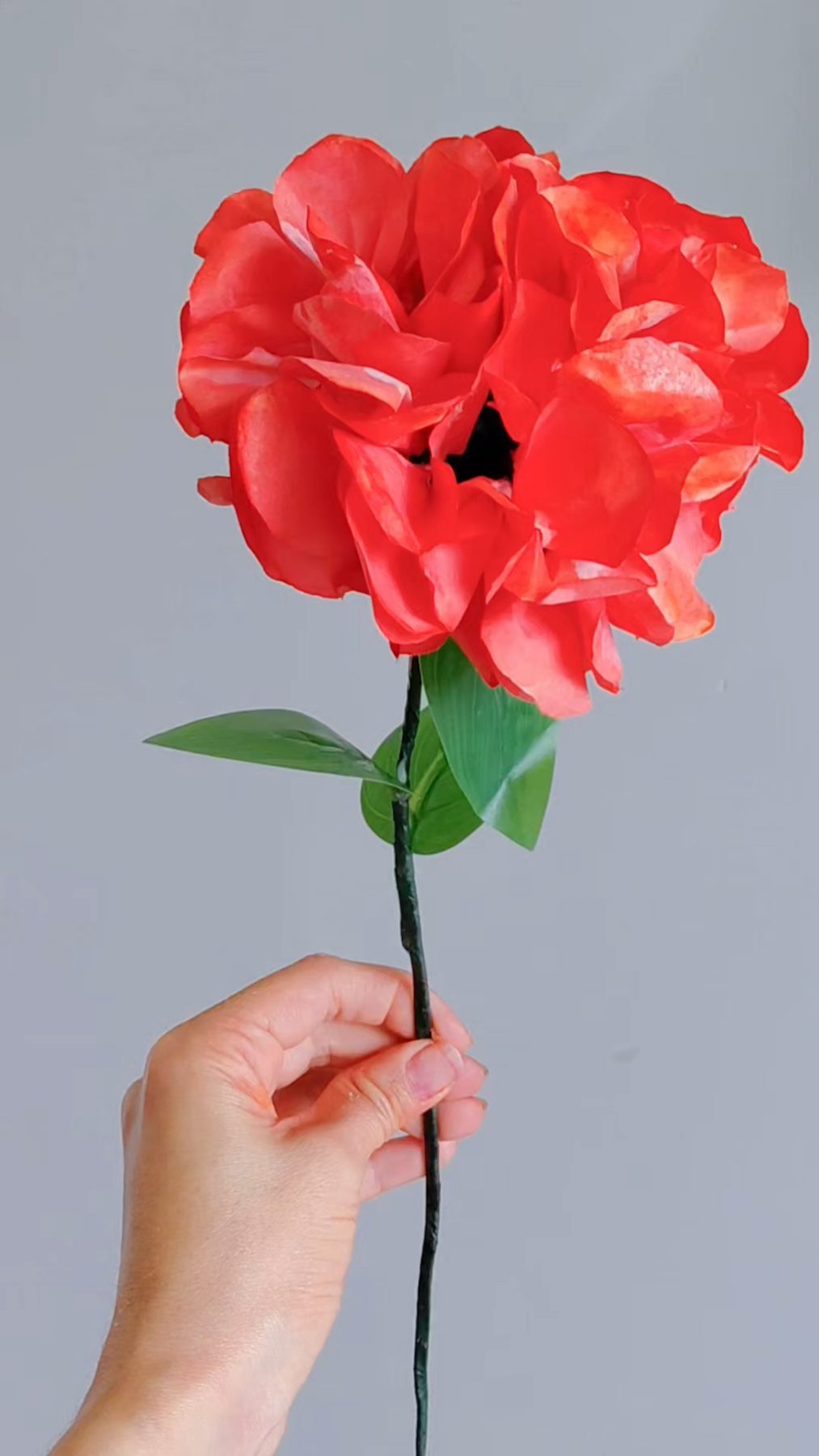 Red Handmade Paper Hydrangea